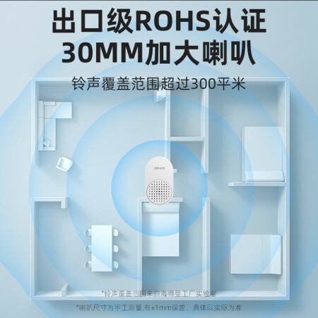 质量评测报告海得曼（Advet）门铃不用电池自发电无线门铃防水家用呼质量如何？实情爆料细节！(图2)