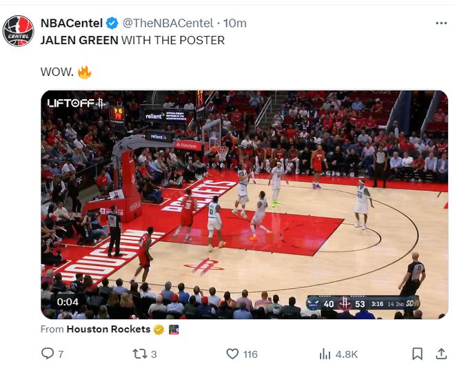 末节连中关键球险救赎：23中9效率仍落话柄 格林过于兴奋非利好(图3)