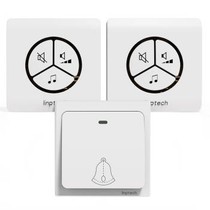 防水响铃呼叫器 门铃家用无线自发电远距离二拖一超远距离户外电子