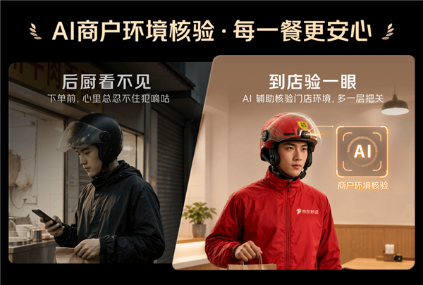 京东外卖AI智能头盔发布：动动嘴就能接单！自动识别商户环境(图3)